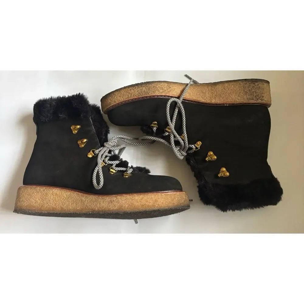 J. Crew Nubuck Crepe Sole Wedge Winter Bootie’s Size 9.5 ~ Excellent